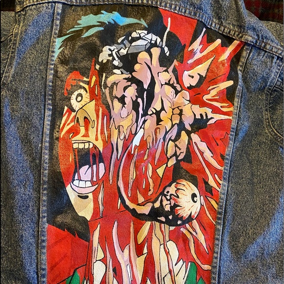 Anime Custom Vintage Denim Jacket - Picture 7 of 7